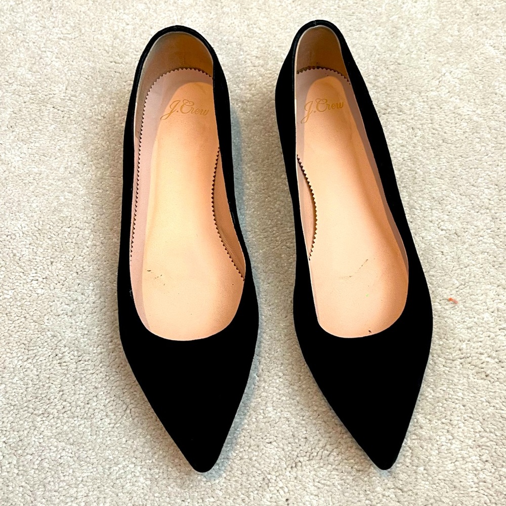 JCrew Pointed Suede Flats